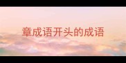 章成语开头的成语