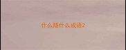 什么随什么成语