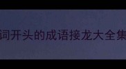 词开头的成语接龙大全集