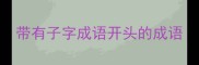 带有子字成语开头的成语