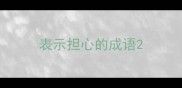 表示担心的成语