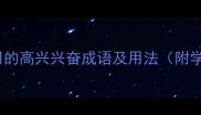20个最常用的高兴兴奋成语及用法附学习技巧