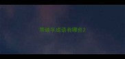 带破字成语有哪些