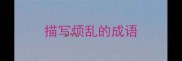 描写烦乱的成语
