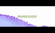 两组相反的成语