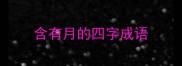 含有月的四字成语