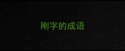 刚字的成语