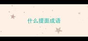 什么提面成语