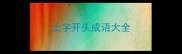 土字开头成语大全