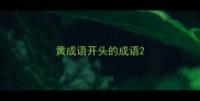 黄成语开头的成语