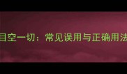 成语目空一切常见误用与正确用法指南