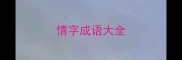 情字成语大全