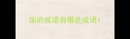 垢的成语有哪些成语