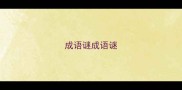 成语谜成语谜
