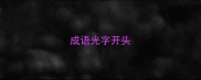 成语光字开头