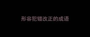 形容犯错改正的成语