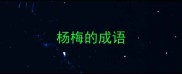 杨梅的成语