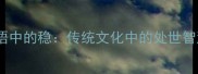 成语中的稳传统文化中的处世智慧
