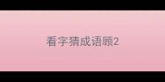 看字猜成语顾