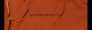 最大的瀑布成语是什么