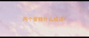 两个蜜蜂什么成语