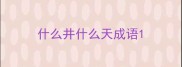 什么井什么天成语