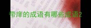 带庠的成语有哪些成语