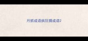 月抓成语疯狂猜成语
