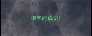 惜字的成语