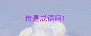 传是成语吗