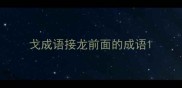 戈成语接龙前面的成语