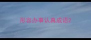 形容办事认真成语