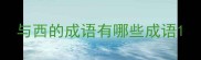 与西的成语有哪些成语