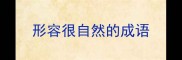 形容很自然的成语