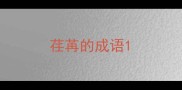 荏苒的成语