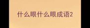 什么眼什么眼成语
