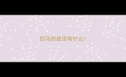 四马的成语有什么