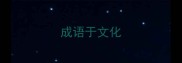 成语于文化