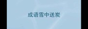 成语雪中送炭