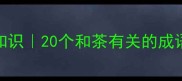 冷门茶文化冷知识20个和茶有关的成语你猜对几个