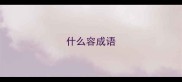 什么容成语