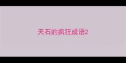 天石的疯狂成语