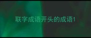 联字成语开头的成语