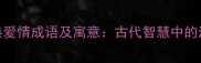20个经典爱情成语及寓意古代智慧中的浪漫密码