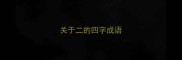关于二的四字成语