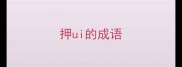 押ui的成语