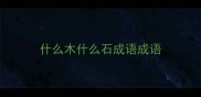 什么木什么石成语成语