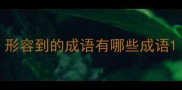 形容到的成语有哪些成语