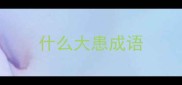 什么大患成语