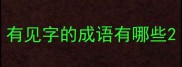 有见字的成语有哪些